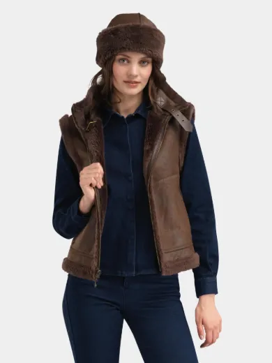 Bilde av WoolLand Solveggen Lammeull vest  Mocca